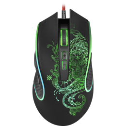 Мышь проводная игровая оптическая Defender Venom GM-640L (черный),USB, 8 кнопок, 800-3200 dpi, НОВИНКА !