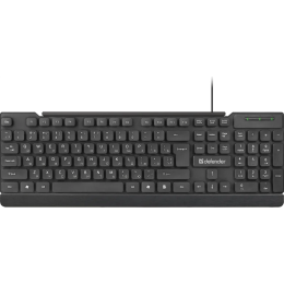 Клавиатура USB Defender Element HB-190 (Черный), проводная, USB, ENG/RU, стандарт