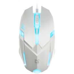 Мышь проводная Defender Cyber MB-560L 7 цветов, 3 кнопки, 1600dpi, белый, НОВИНКА!