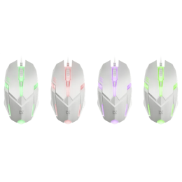 Мышь проводная Defender Cyber MB-560L 7 цветов, 3 кнопки, 1600dpi, белый, НОВИНКА!