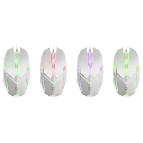 Мышь проводная Defender Cyber MB-560L 7 цветов, 3 кнопки, 1600dpi, белый, НОВИНКА!