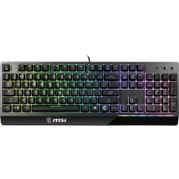 Игровая Клавиатура MSI Vigor GK30 RU Плунжерные переключатели. Позолоченный коннектор и кабель 1.8 м, USB 2.0, 12+ млн. нажатий. Шоу подсветки до 10 возможных эффектов в 6 разных зонах. Управление подсветкой. Водостойкое покрытие. Цвет: Черный