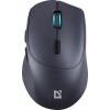 Беспроводная Мышь Defender Effect X MS-095 Разрешение 800/1200/1600 DPI, 5 + колесо-кнопка, Черная
