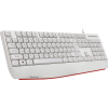 Клавиатура USB Defender Atom HB-546 (Белый), проводная, USB, ENG/RU, подставка под запястье, стандарт