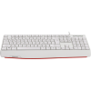 Клавиатура USB Defender Atom HB-546 (Белый), проводная, USB, ENG/RU, подставка под запястье, стандарт