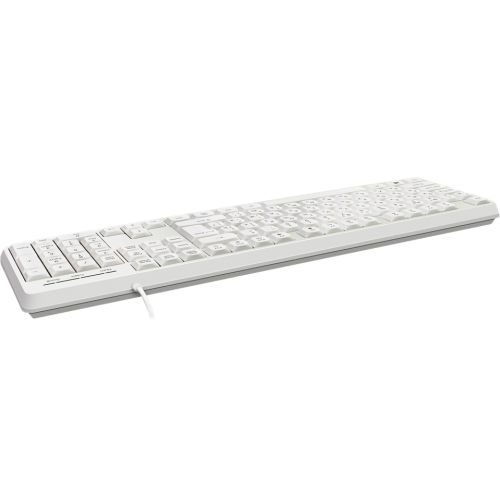 Клавиатура USB Defender Atom HB-546 (Белый), проводная, USB, ENG/RU, подставка под запястье, стандарт