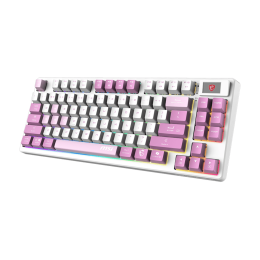 Игровая Клавиатура MSI FORGE GK600 TKL W VIOLET RU, Механическая/WIFI/BT/USB2.0/RGB/83кл./1.8м