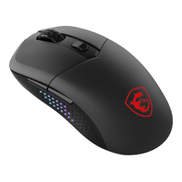 Мышь MSI VERSA 300 ELITE WIRELESS / RGB / 2.4 GHz W / Bluetooth 5.3 / USB 2.0 / 6 кн. / 65 гр. / DPI 400-6400 / PixArt PAW3395DM Optical Sensor / Черный