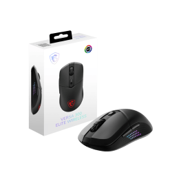 Мышь MSI VERSA 300 ELITE WIRELESS / RGB / 2.4 GHz W / Bluetooth 5.3 / USB 2.0 / 6 кн. / 65 гр. / DPI 400-6400 / PixArt PAW3395DM Optical Sensor / Черный