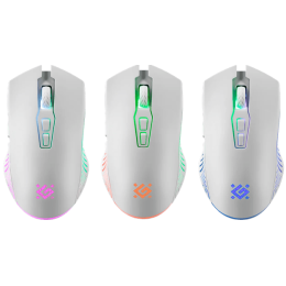 Мышь Defender Pandora GM-502, белый, 6 + колесо-кнопка, 1200/2400/3200 dpi