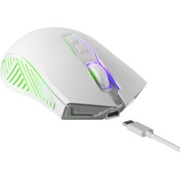 Мышь Defender Pandora GM-502, белый, 6 + колесо-кнопка, 1200/2400/3200 dpi