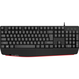 Клавиатура USB Defender Atom HB-546 (Черный), проводная, USB, ENG/RU, подставка под запястье, стандарт