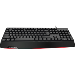 Клавиатура USB Defender Atom HB-546 (Черный), проводная, USB, ENG/RU, подставка под запястье, стандарт