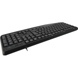 Клавиатура USB Defender Atom HB-546 (Черный), проводная, USB, ENG/RU, подставка под запястье, стандарт