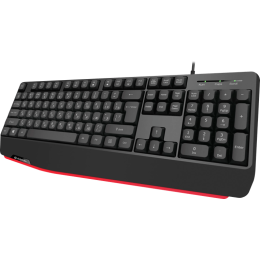 Клавиатура USB Defender Atom HB-546 (Черный), проводная, USB, ENG/RU, подставка под запястье, стандарт