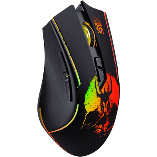 Мышь Defender Kronos GM-695, беспроводная, черный, 6 + колесо-кнопка, 1000/1200/1600 dpi