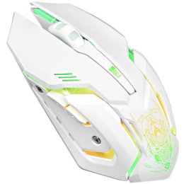 Мышь Defender Trigger GM-934, беспроводная, белый, 5 + колесо-кнопка, 1200/2400/3200 dpi