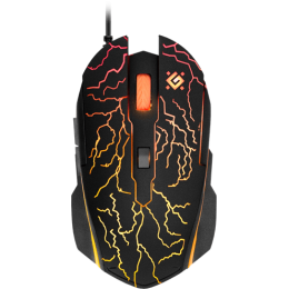 Мышь Defender Ezone GM-036, черный, 5 + колесо-кнопка, 800/1200/1600/2400 dpi