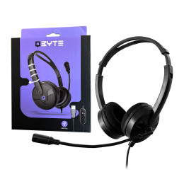 Гарнитура компьютерная торговой марки Qbyte HDS-02KZ USB2.0б 1,8 метра