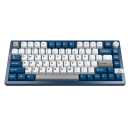 Клавиатура беспроводная Montech MK PRO 75 FY Bluetooth 5.2/Wireless 2.4 GHz/USB (кабель 1,8 м), Hot-swappable, RGB-Lighting Mode, Ergonomic Design, ENG/RUS, механическая, тип свитчей - Gateron Yellow Pro 3.0, цвет - синий/белый