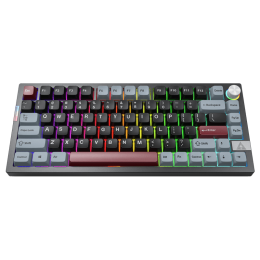 Клавиатура беспроводная Montech MK PRO 75 DY Bluetooth 5.2/Wireless 2.4 GHz/USB (кабель 1,8 м), Hot-swappable, RGB-Lighting Mode, Ergonomic Design, ENG/RUS, механическая, тип свитчей - Gateron Yellow Pro 3.0, цвет - черный/серый