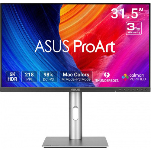 Монитор ASUS PA32QCV 32" IPS 6K (6016x3384x60Hz),400cd,1.5K:1,5ms,TBx2,98% DCI-P3,DP,HDMI,USB-C