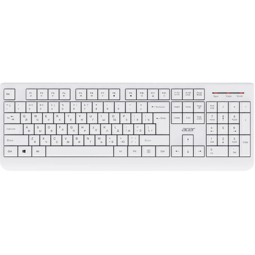 Клавиатура + мышь Acer OCC401 клав:белый мышь:белый USB беспроводная Multimedia