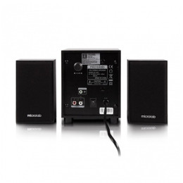 Акустическая система, Microlab, M-105R, 10Вт (2,5Вт*2+5Вт), Выход 2RCA, Вход 3.5 MiniJack, FM, USB, SD-карта, Чёрный