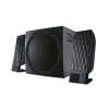 Акустическая система, Microlab, M-300BT, 2.1, 38Вт (12Вт*2+14Вт), Выход 2RCA, FM радио, SD, USB, Вход 3,5 MiniJack, Чёрный