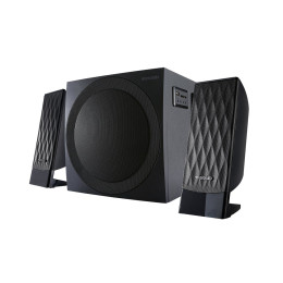 Акустическая система, Microlab, M-300BT, 2.1, 38Вт (12Вт*2+14Вт), Выход 2RCA, FM радио, SD, USB, Вход 3,5 MiniJack, Чёрный