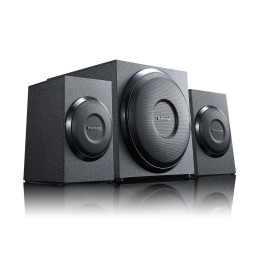 Акустическая система, Microlab, M-110, 2.1, 10Вт (5Вт+2,5Вт*2), Вход 3,5 MiniJack, Выход 2RCA, Чёрный