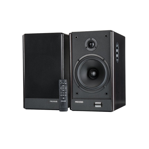 Акустическая система, Microlab, SOLO26, 2.0, 66Вт, Optical, Coaxial, AUX вход 380 mV, Беспроводной пульт ДУ, Возможность подключения к двум источникам звука одновременно, Чёрный