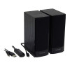 Колонки, Microlab, B56(USB), 2.0, 3Вт (1,5Вт*2), USB (питание), Проводной пульт ДУ, Дерево (МДФ). Чёрный