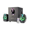Акустическая система, Microlab, G100BT, 2.1, Bluetooth 5,0, FM радио, LED подсветка, 6 цветов, 20 Гц - 20 кГц, 3,5 мм, USB, SD-карта, Черный