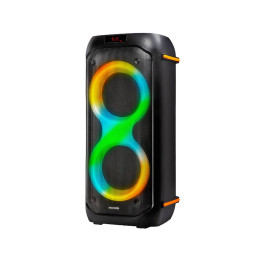 Колонки, Microlab, PT602, Bluetooth 5.0, Аккумулятор 4000 мАч, Пульт ДУ, RGB, FM Радио, 40 Вт, 50 Гц - 20 кГц, TWS, Aux, USB, MicroSD, 280x290x630, Черный