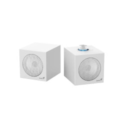 Колонки, Genius, SP-HF300U, USB-A / USB-C (2 в 1), 4 Вт, 100 Гц – 20 кГц, 65 дБ, Регулировка громкости, Белый