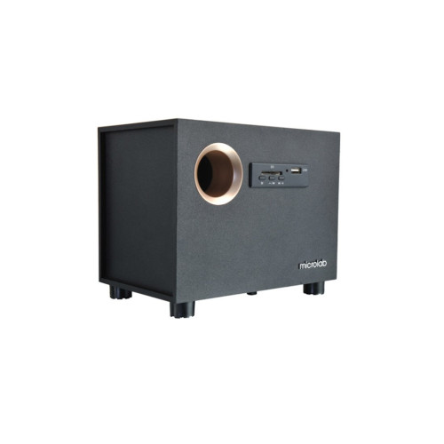 Акустическая система, Microlab, M-105BT, 10Вт (5+2,5*2Вт), 70Дб, 3.5 MiniJack, RCA, Bluetooth 2.1, 40Гц - 20000 Гц, МДФ, Черный