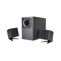 Акустическая система, Microlab, X1BT, 2.1, 34Вт, Выход 2RCA*2, 30 Гц - 20 кГц, Bluetooth, AUX Mini-Jack 3.5 мм, МДФ, Черный
