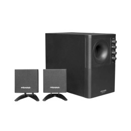 Акустическая система, Microlab, X1BT, 2.1, 34Вт, Выход 2RCA*2, 30 Гц - 20 кГц, Bluetooth, AUX Mini-Jack 3.5 мм, МДФ, Черный