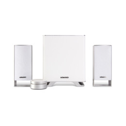 Акустическая система, Microlab, M-600ВТ White, 2.1, 40Вт, 75Дб, 3.5mm stereo, Выход 2RCA, 40 Гц – 20 000 Гц, Bluetooth 4.2 / 5.0, Радиус действия 10 м, Проводной пульт, Регулятор баса, Белый