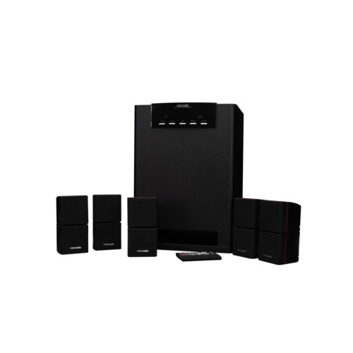 Акустическая система, Microlab, X15BT, 5.1, 170 Вт (90 Вт + 16 Вт*5), Выход 2RCA*2, 5.1CH RCA, USB, микрофон*2, 20 Гц - 20 кГц, Bluetooth 5.0, Пульт ДУ, Настенное крепление, Высокая подставка, Черный